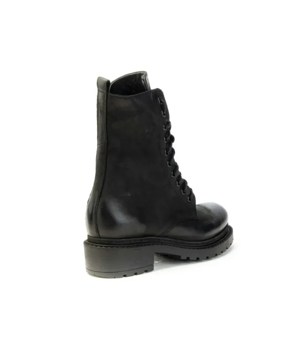 Anfibio Metissè MA964 in Nabuk Nero con Lacci Strass Donna