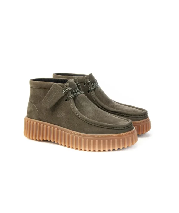 Clarks Polacco Donna 179356 Torhill Moss Hi con lacci