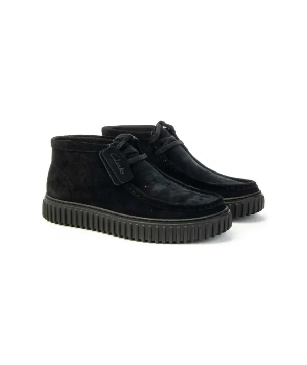Clarks Polacco Lacci Torhill Hi 173664 In Camoscio Uomo