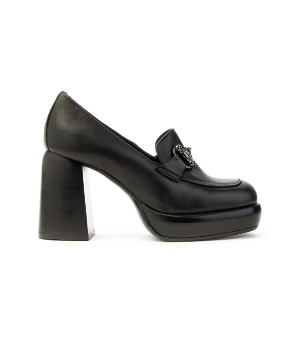 Curiosite` scarpe 2139 Mocassino Morsetto con plateau donna