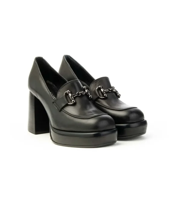Curiosite` scarpe 2139 Mocassino Morsetto con plateau donna