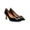 Decolte' pumps Roberto Festa Lilly camoscio e accessorio Bijoux