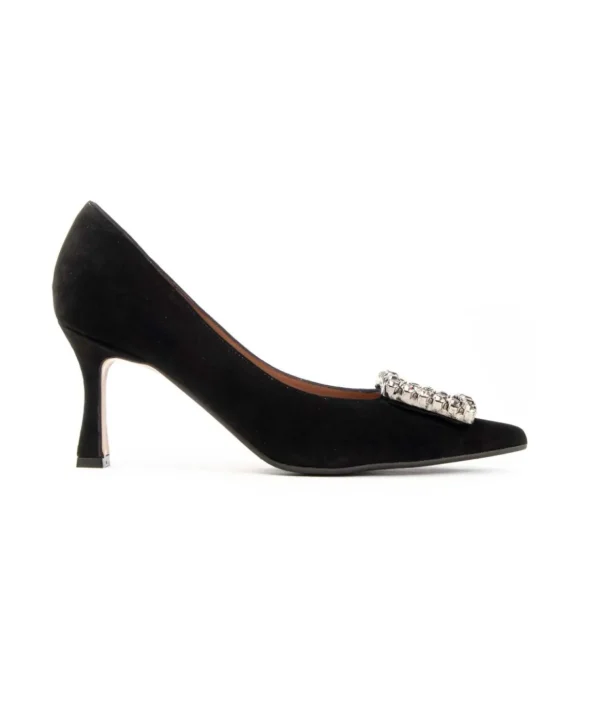 Decolte' pumps Roberto Festa Lilly camoscio e accessorio Bijoux