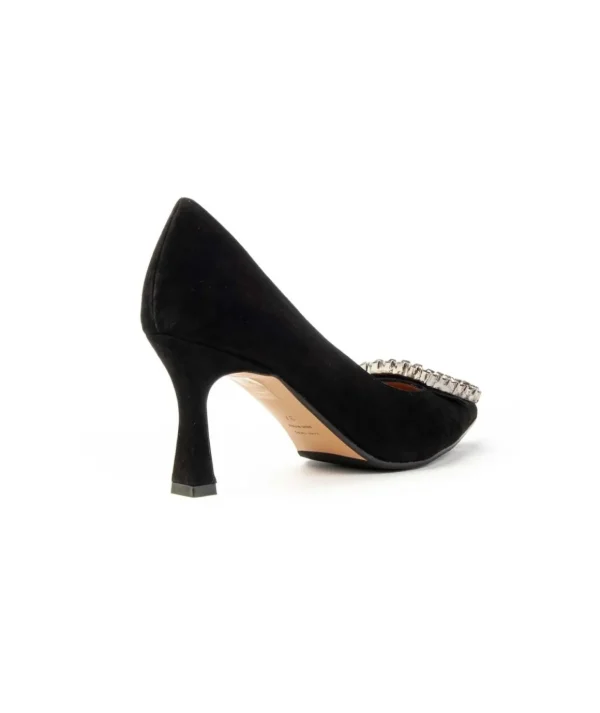 Decolte' pumps Roberto Festa Lilly camoscio e accessorio Bijoux