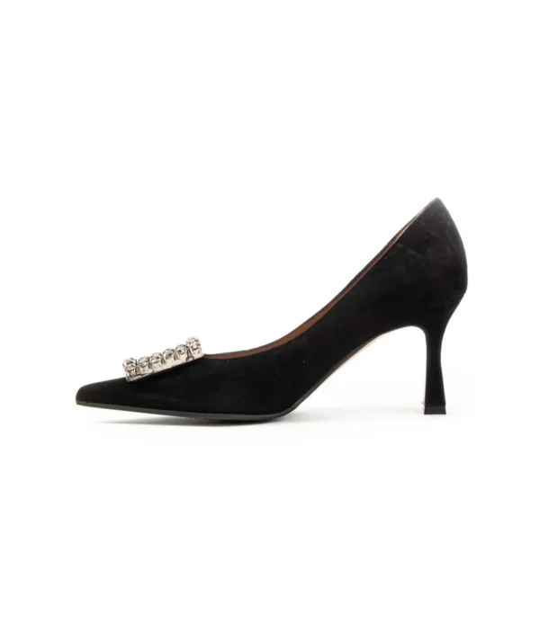 Decolte' pumps Roberto Festa Lilly camoscio e accessorio Bijoux