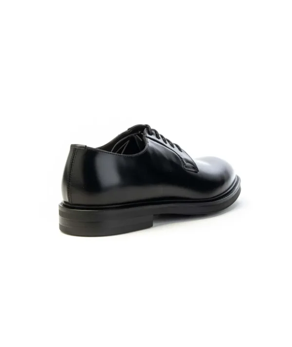 Derby Green George in Pelle Spazzolata Nero Uomo