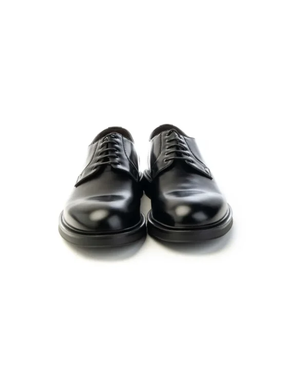 Derby Green George in Pelle Spazzolata Nero Uomo