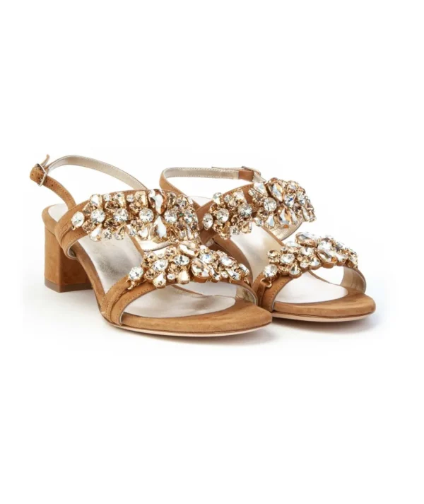 Eddicuomo B16/379 Sandalo 2 Fasce Strass Tacco 50