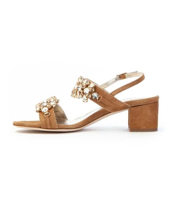 Eddicuomo B16/379 Sandalo 2 Fasce Strass Tacco 50