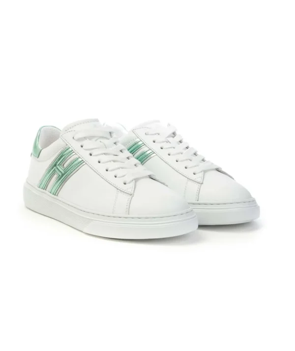 Hogan Scarpe Sneakers donna H365 Verde Bianco