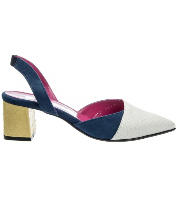 LE BABE 1259 SLINGBACK STAMPA PITONE 5CM