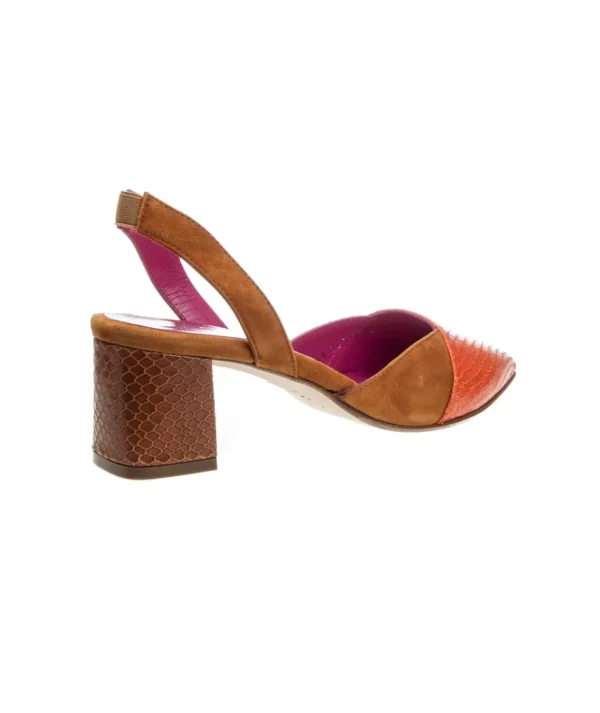 LE BABE 1259 SLINGBACK STAMPA PITONE 5CM