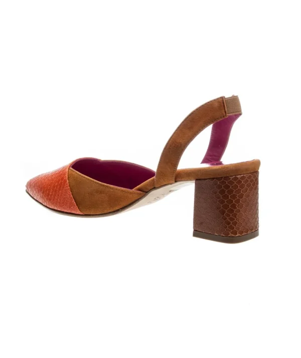 LE BABE 1259 SLINGBACK STAMPA PITONE 5CM