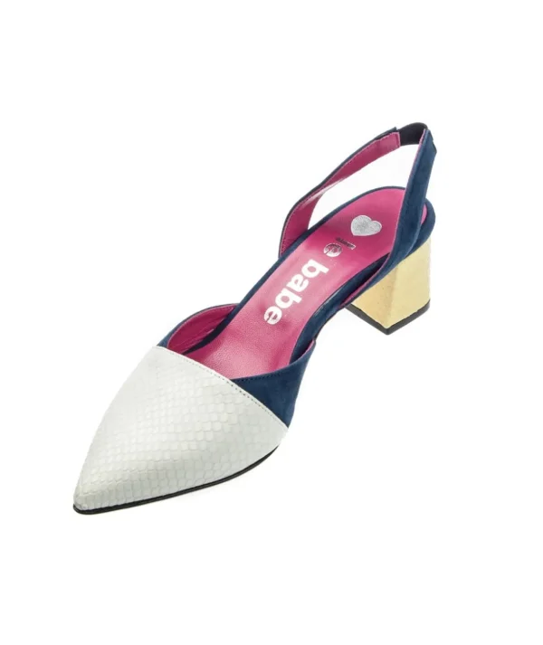 LE BABE 1259 SLINGBACK STAMPA PITONE 5CM