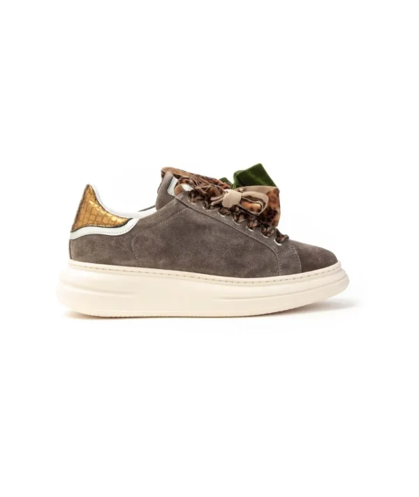Melinè Sneaker Bi661f Var393 in camoscio Donna