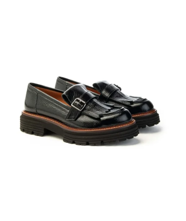 Mocassino Mat20 7347n Con Frangia Extralight in naplak