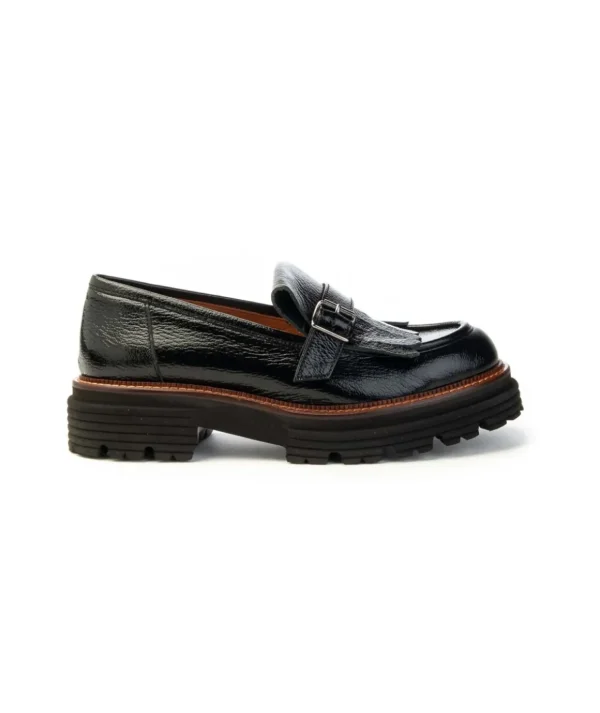 Mocassino Mat20 7347n Con Frangia Extralight in naplak