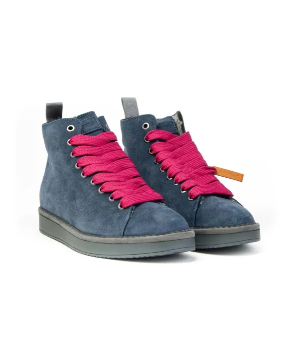 Panchic Polacchino P01w00700332052 lacci Ankle Boot suede and faux furs Uomo