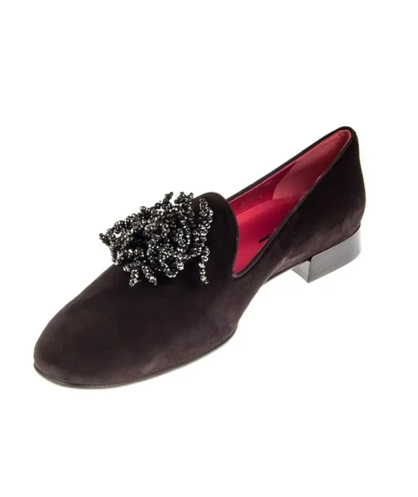 Pantofola 181 in camoscio Tacco 20 Donna