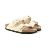 Sandali Birkenstock Arizona 1026585 Big Buckle nubuk Ecru