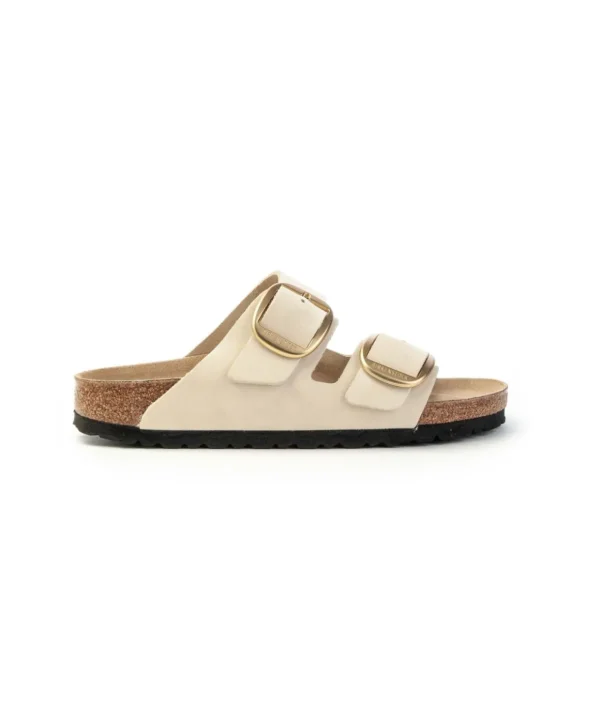 Sandali Birkenstock Arizona 1026585 Big Buckle nubuk Ecru