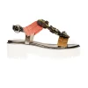 Sandalo 181 in pelle laminata platform 2T Donna multicolore