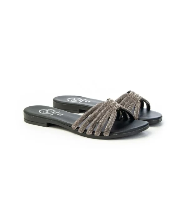 Sandalo a ciabatta con strass 18+ 8544 Donna