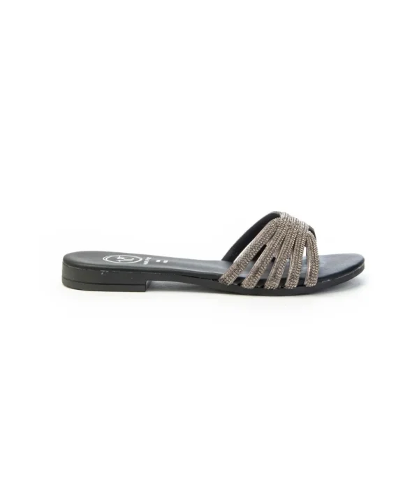 Sandalo a ciabatta con strass 18+ 8544 Donna