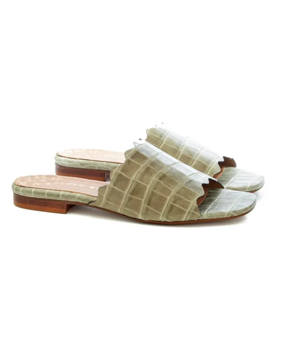 Sandalo a fascia con stampa coccodrillo Pedro Miralles 17025 Donna