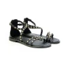 Sandalo con borchie e incrocio a schiava 18+ 8520 Donna