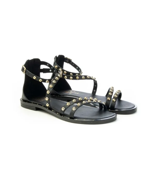 Sandalo con borchie e incrocio a schiava 18+ 8520 Donna