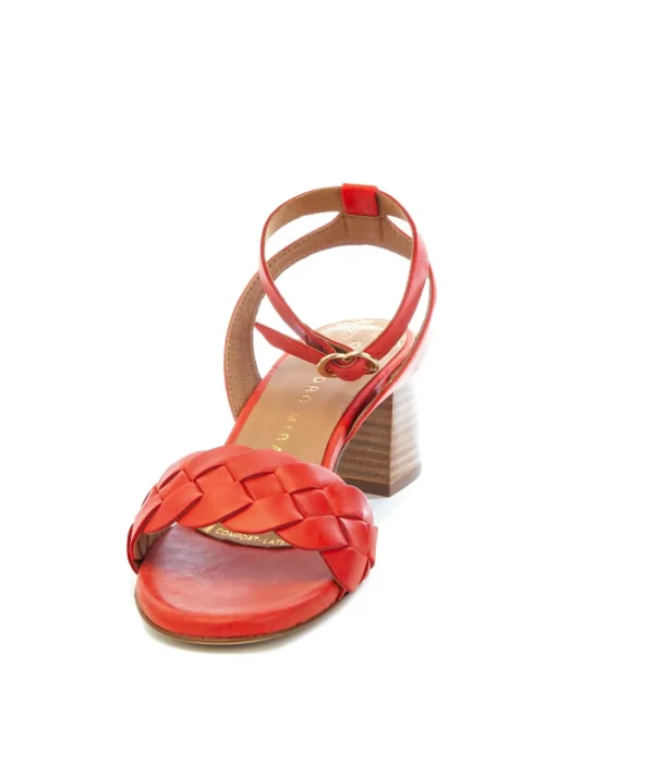 Sandalo con fascia intrecciata e tacco 6 cm Pedro Miralles 17156 Donna