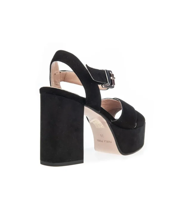 Sandalo con Plateau 9 cm camoscio 8121 T90 Donna