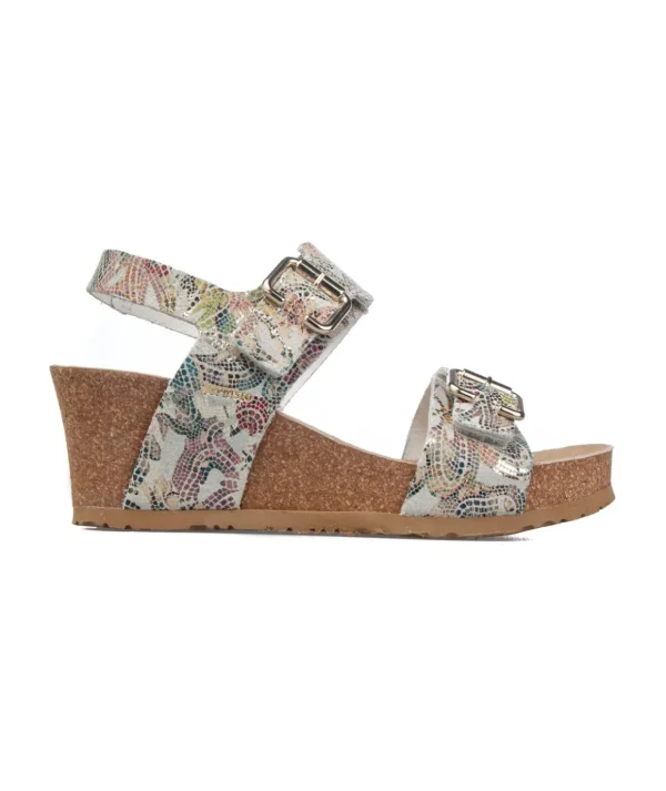 Sandalo con zeppa 6 cm a due fasce Mephisto Lissandra Donna