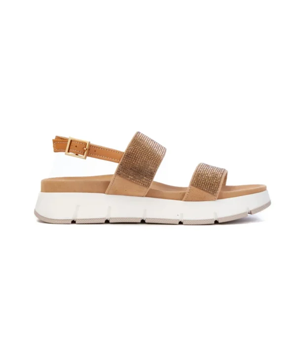 Sandalo due fascie e strass Alexia 202 Donna