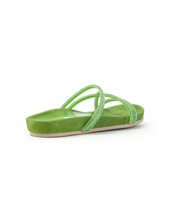 Sandalo in camoscio con strass Kess 24747