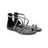 Sandalo in camoscio con strass 18+ 8176 Donna