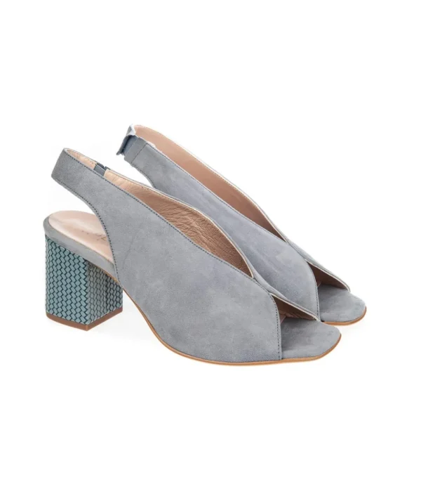 Sandalo in camoscio tacco 8 cm 5259 T80 Donna