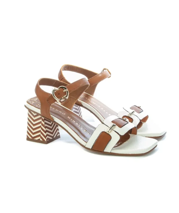 Sandalo in pelle con tacco 7 cm Pedro Miralles 17184 Donna