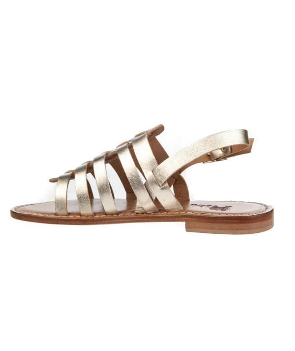 Sandalo metallizzato Kobra 14 Old Roman T10 Donna