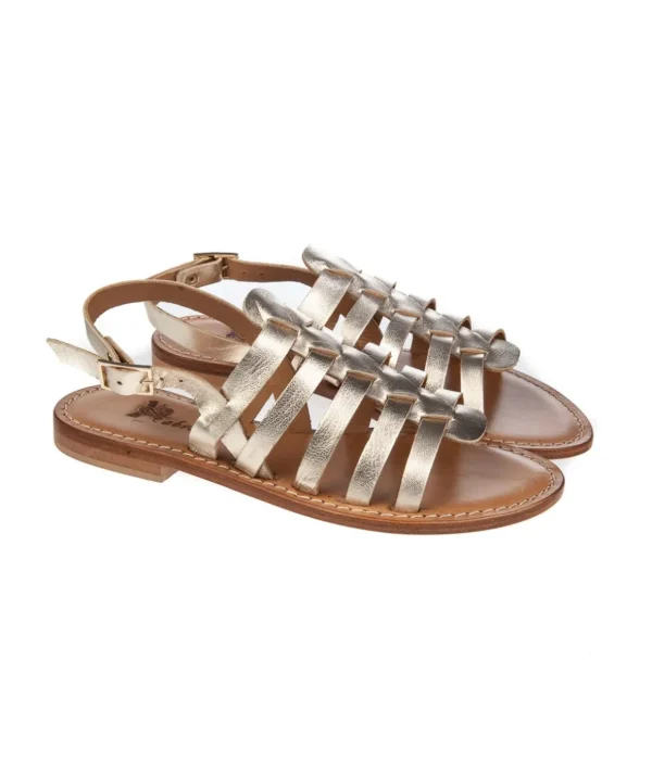 Sandalo metallizzato Kobra 14 Old Roman T10 Donna