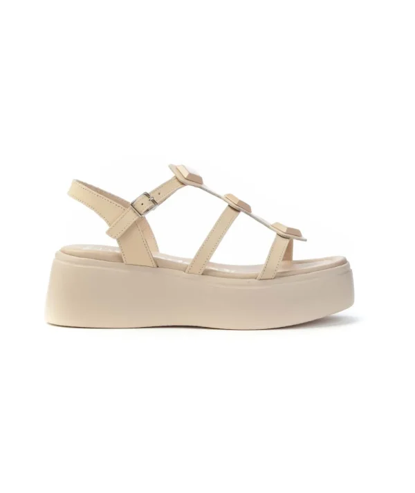 Sandalo Plateau con Zeppa 5 cm Wonders A-3703 Donna