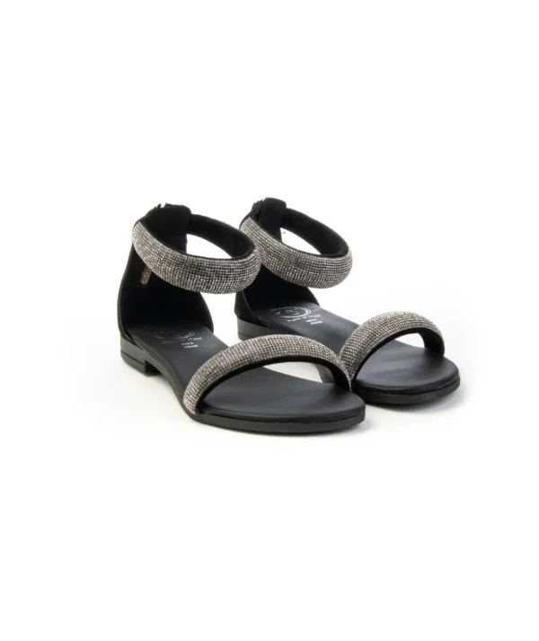 Sandalo tessuto e strass 18+ 8169 Donna