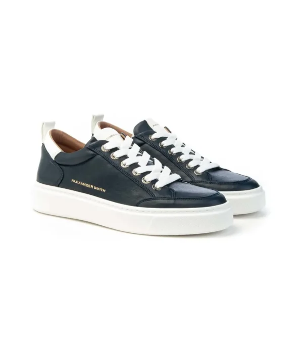 Sneaker ALEXANDER SMITH Bond Man White Blue con tacco basso 3 cm Uomo