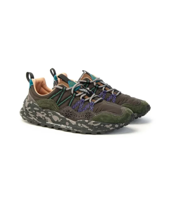 Sneaker Flower Mountain Washi Man 2017843011b74 con lacci Nero Antracite