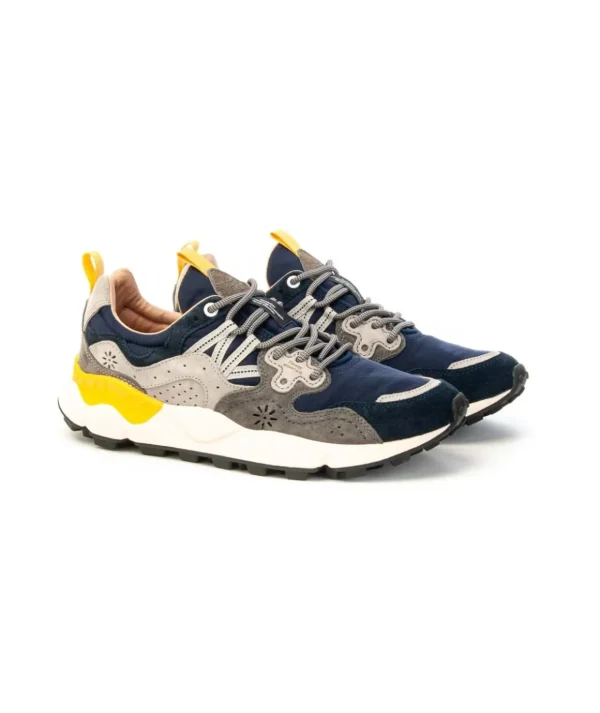 Sneaker Flower Mountain Yamano 3 Man 201781601c44 con lacci Navy Grigio