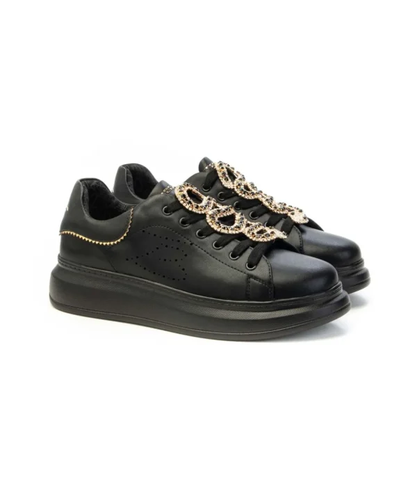 Sneaker Juliette Tosca Blu Sf2401s009 Con Accessorio Snake In Strass