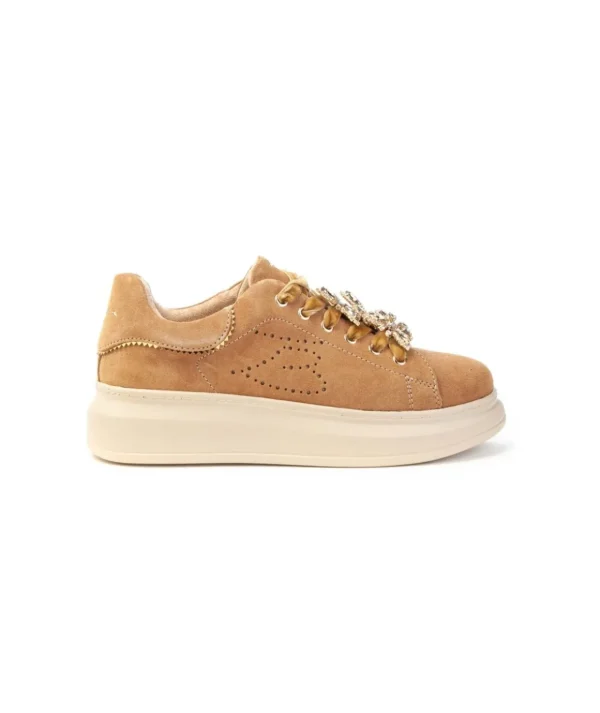 Sneaker Juliette Tosca Blu 2401s017 Accessorio Farfalle In Strass