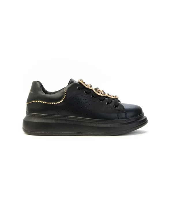 Sneaker Juliette Tosca Blu Sf2401s009 Con Accessorio Snake In Strass