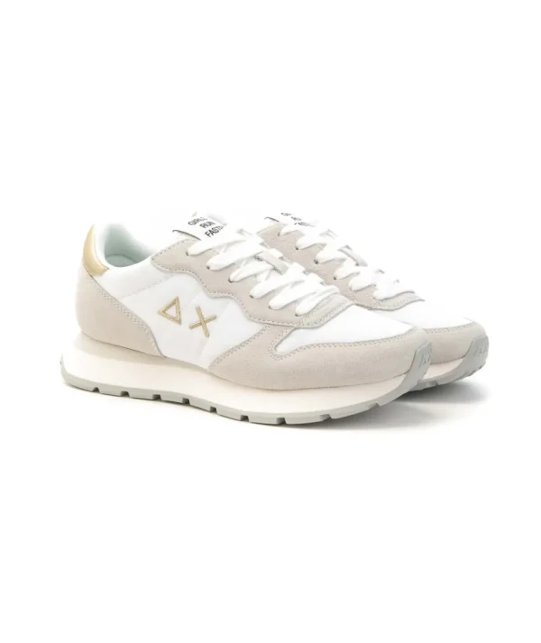 Sneaker SUN68 Ally Gold Silver con doppi lacci Donna